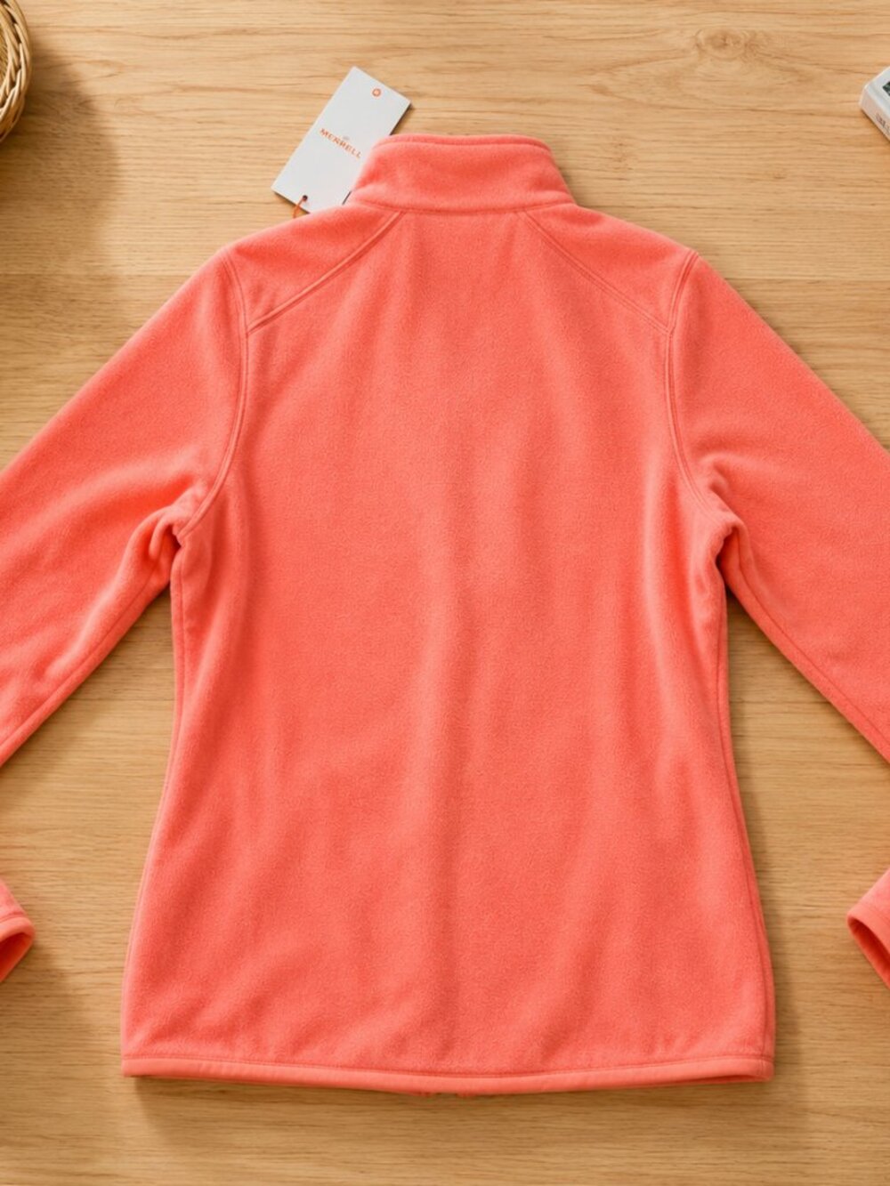 Merrell Elwood7 Willa Fleece Jacket NWT Small Vermilion Coral Full Zip - Picture 4 of 5